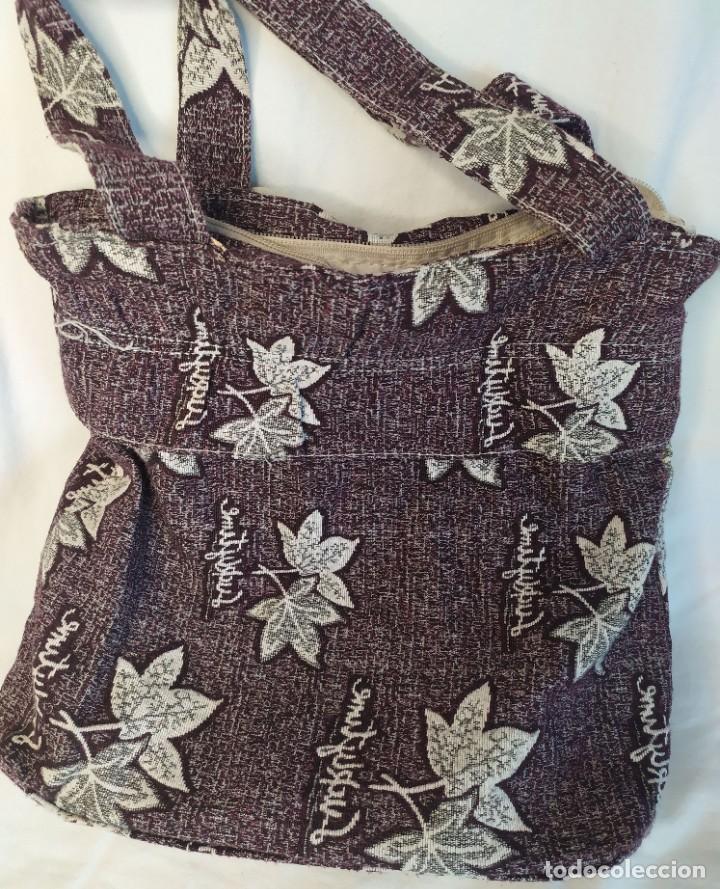 Vintage: Bolso marron floral - Foto 3