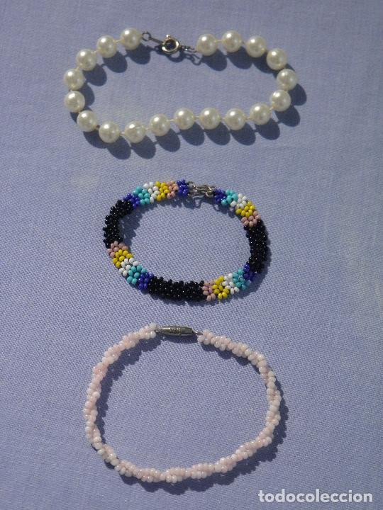 Vintage: Lote de tres pulseras de cuentas - Foto 1