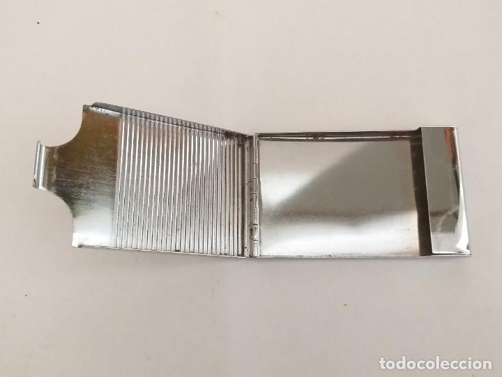 Vintage: Pitillera cigarrera de metal plateado - Foto 1