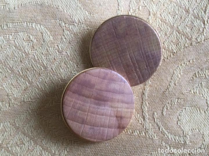 Vintage: Pendientes redondos de madera a&ntilde;o 80 - Foto 1