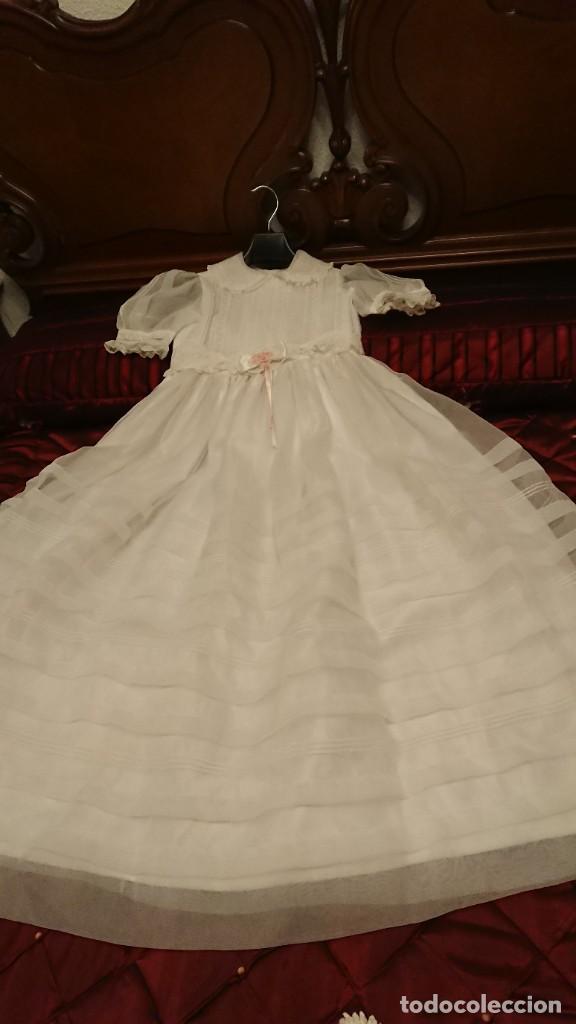 Vintage: VESTIDO DE COMUNI&Oacute;N, LARGO 120 CM - Foto 2