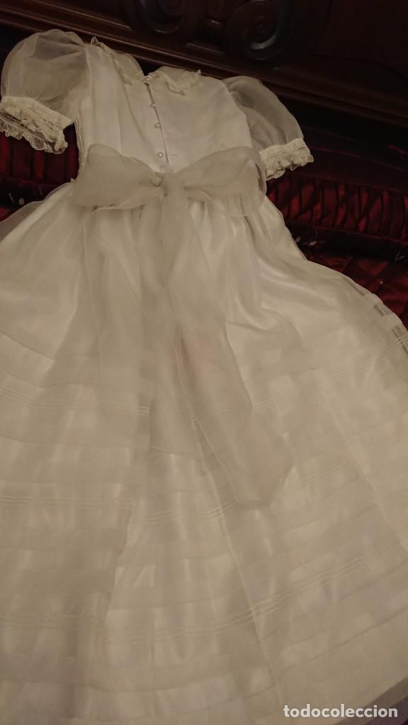 Vintage: VESTIDO DE COMUNI&Oacute;N, LARGO 120 CM - Foto 6