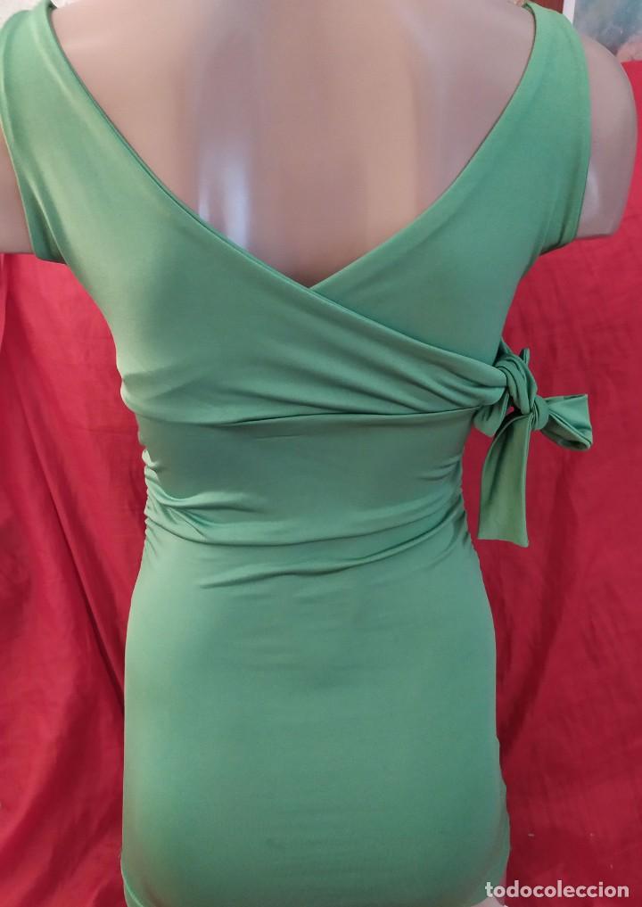 Vintage: Camiseta verde elastica elastina Talla S - Foto 2