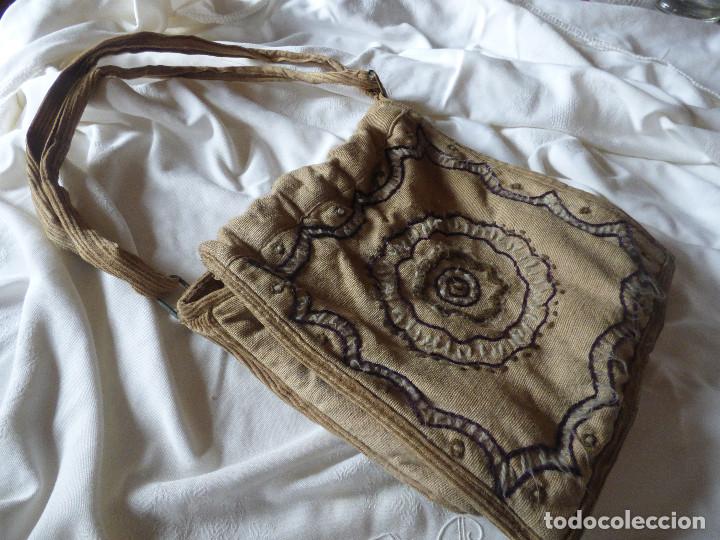 Vintage: Bolso de tela. - Foto 1