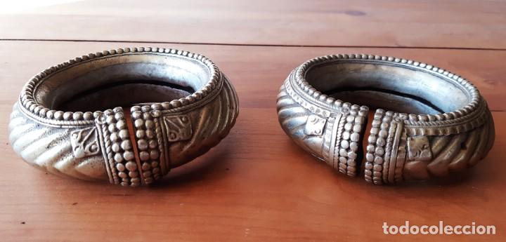 Vintage: 2 Pulseras Antiguas en Metal - Foto 4