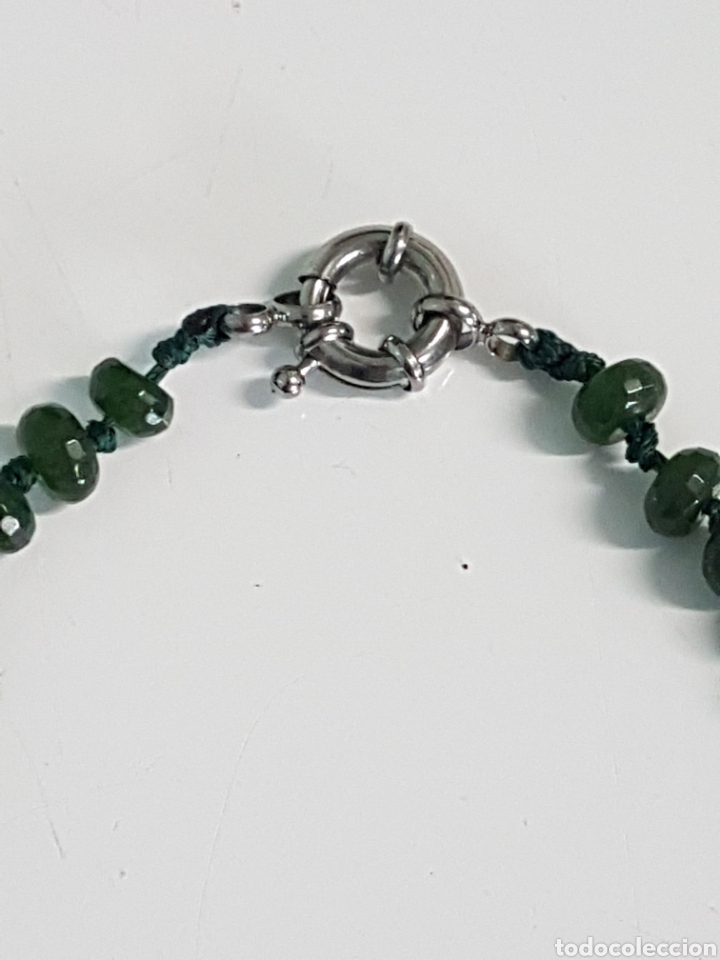 Vintage: COLLAR DE PIEDRAS DE JADE FACETADAS - Foto 4