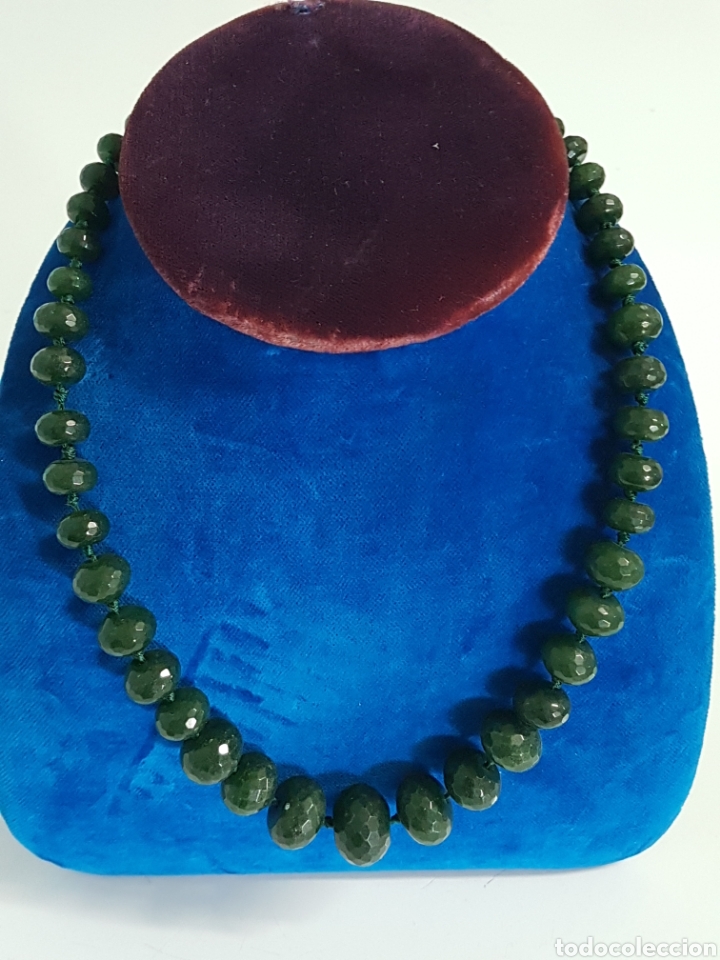 Vintage: COLLAR DE PIEDRAS DE JADE FACETADAS - Foto 1