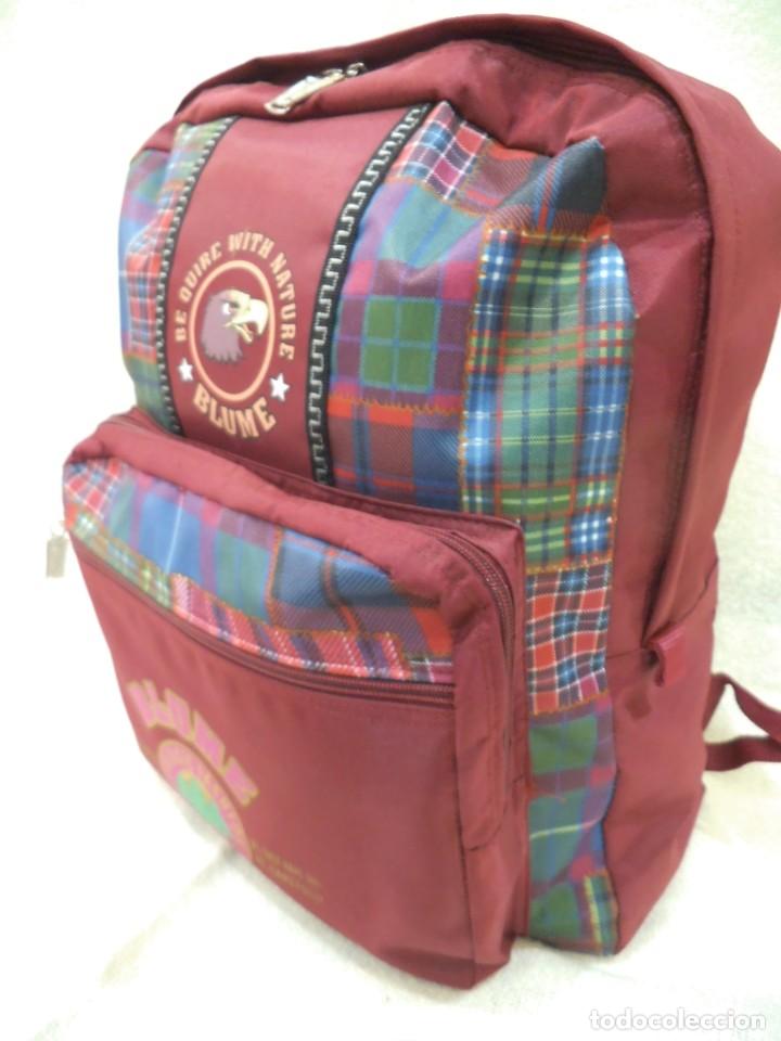 Vintage: MOCHILA BLUME ( CUADROS GRANATE ) - Foto 2