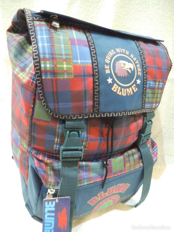 Vintage: MOCHILA BLUME ( CUADROS VERDE ) - Foto 1
