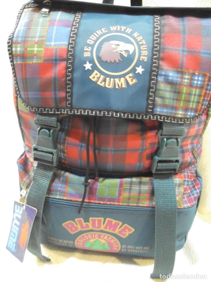 Vintage: MOCHILA BLUME ( CUADROS VERDE ) - Foto 2