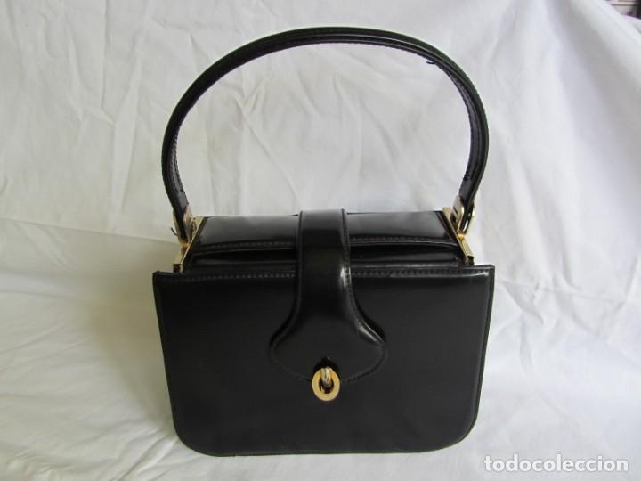 Vintage: Antiguo bolso de cuero o material - Foto 2