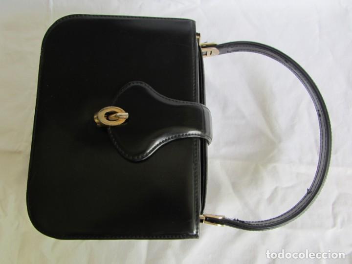 Vintage: Antiguo bolso de cuero o material - Foto 7