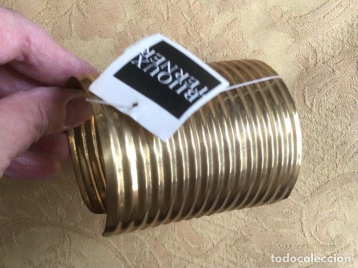 Vintage: BRAZALETE LAT&Oacute;N DORADO BIJOUX TERNER - Foto 3