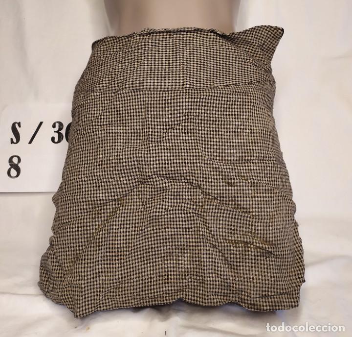 Vintage: Falda corta cuadros marron unit Talla S - Foto 1