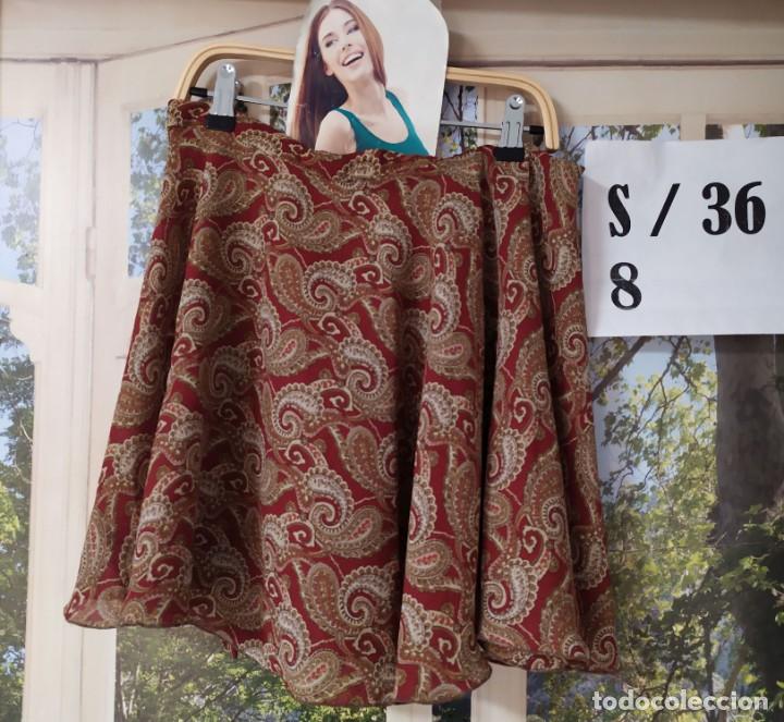 Vintage: Falda granate marron Talla S - Foto 1
