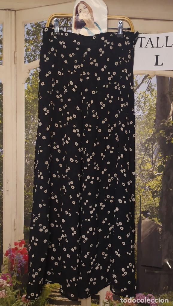 Vintage: Falda larga floral monocromatica studio clasics Talla L - Foto 1