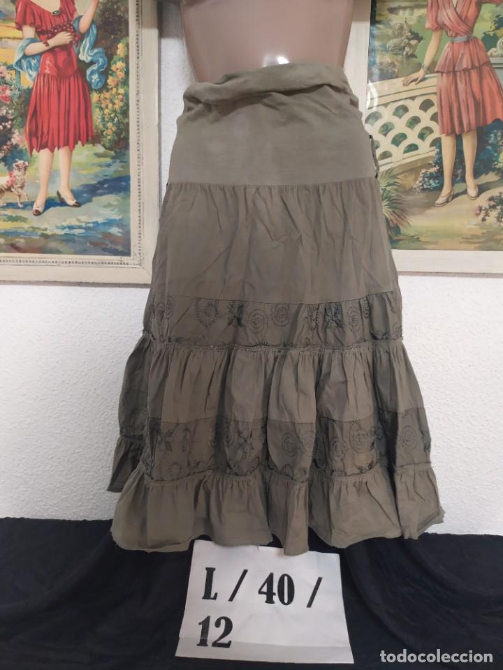 Vintage: Falda larga volantes Talla L - Foto 2