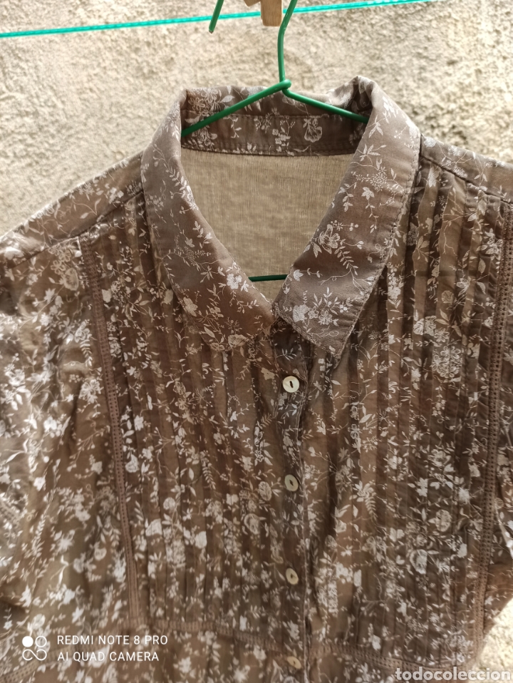 Vintage: Camisa / blusa 100% algod&oacute;n - Foto 2