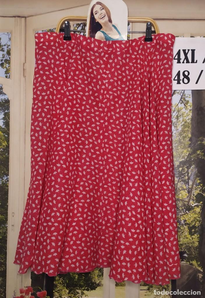 Vintage: Falda larga rojo Talla 4XL - Foto 1