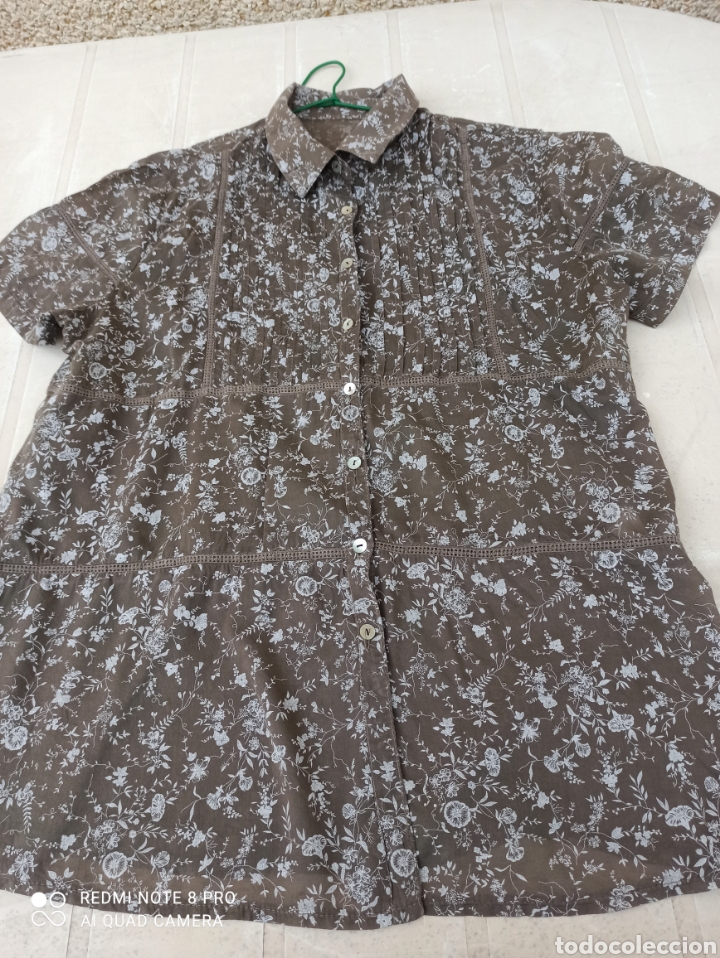 Vintage: Camisa / blusa 100% algod&oacute;n - Foto 5