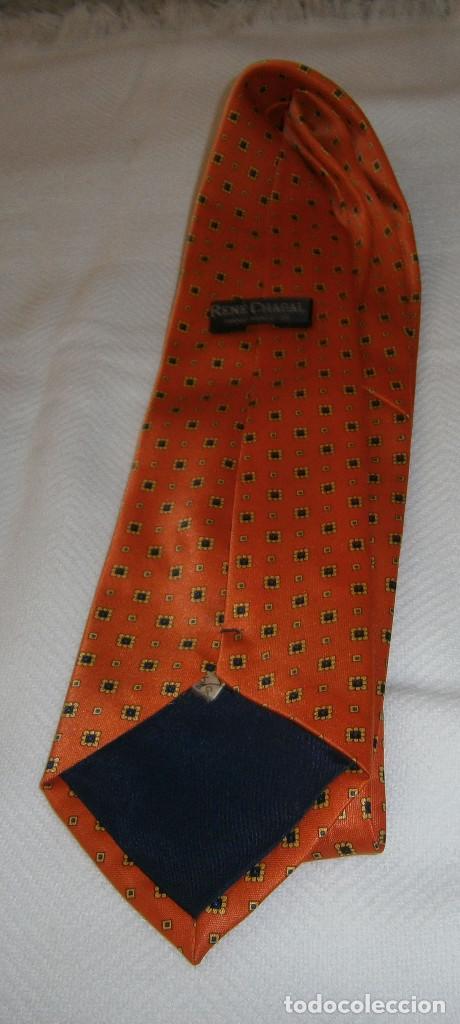 Vintage: corbata Rene Chagal poliester hecha a mano - Foto 2