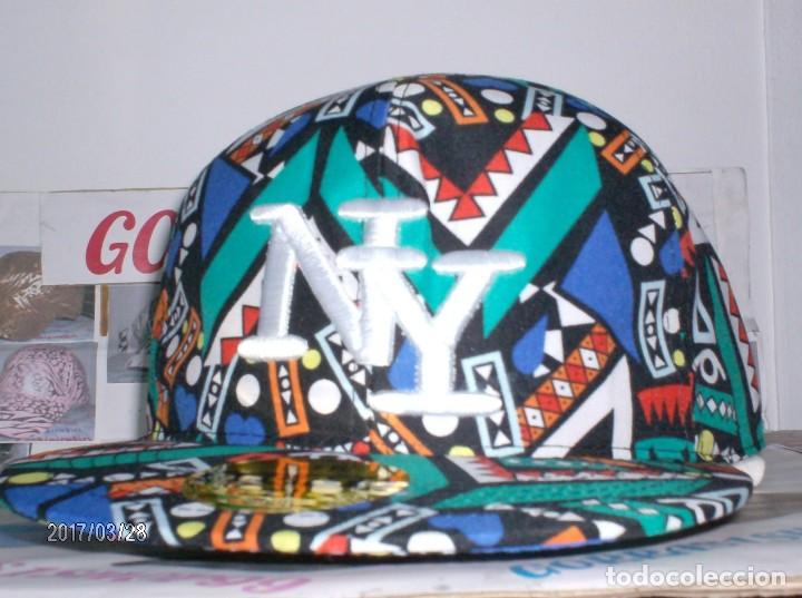 Vintage: GORRA FASHION BORDADA NY HIPHOP PSICODELIA 6 PANELES POLIESTER/COTTON REGULABLE ATRAS..BONITA