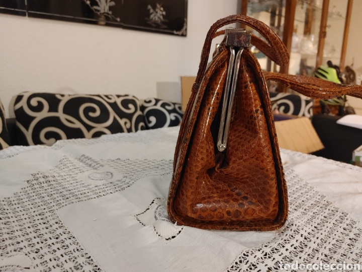 Vintage: Vintaje Bolso de piel serpiente - Foto 2