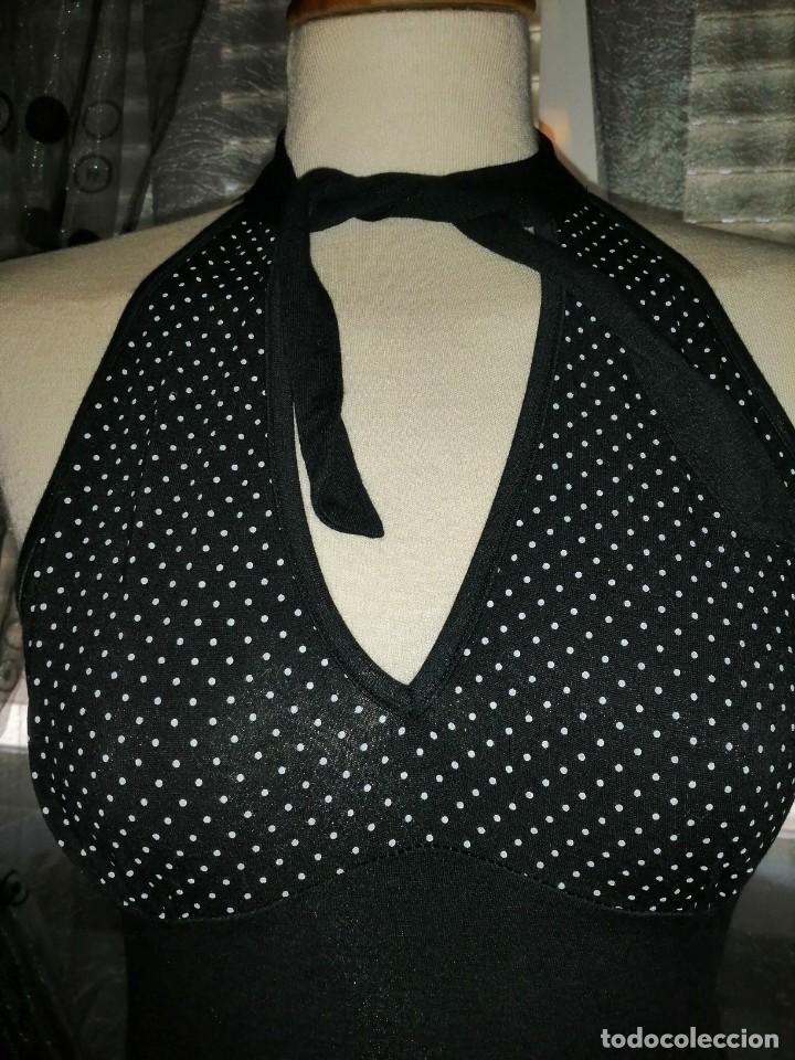Vintage: Top negro con topitos blanco - Foto 2