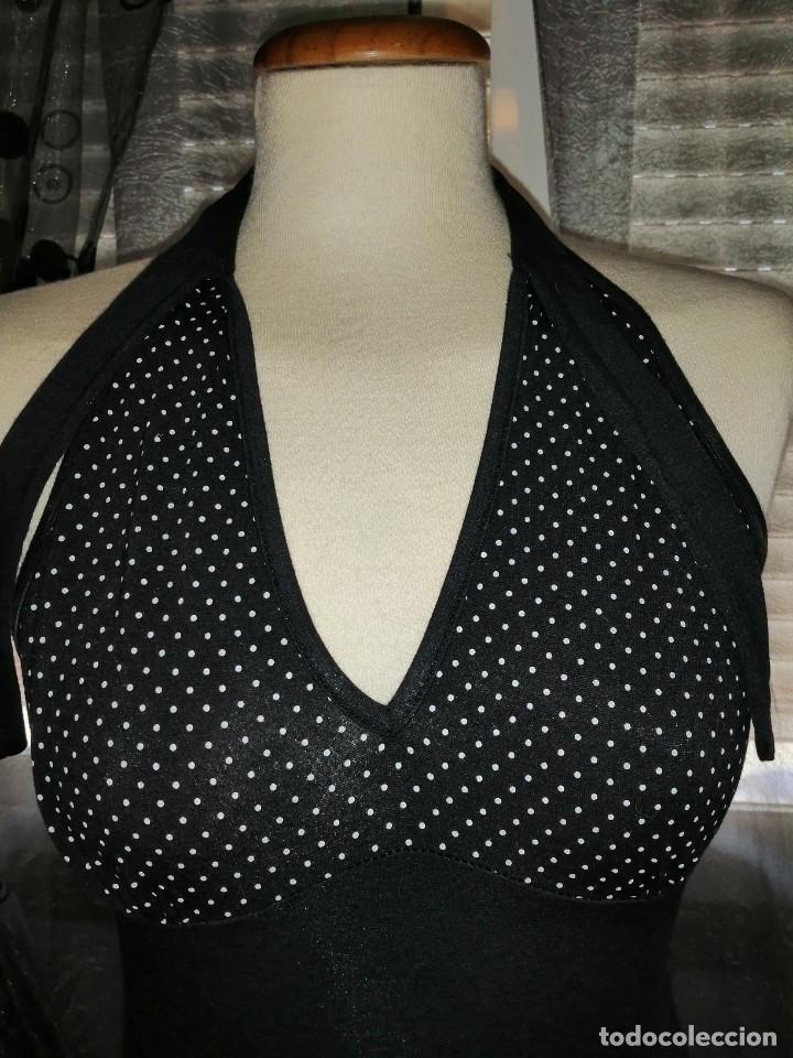 Vintage: Top negro con topitos blanco - Foto 3