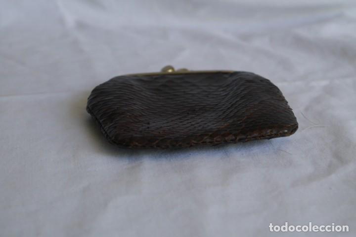 Vintage: Antiguo monedero de piel de serpiente - Foto 4