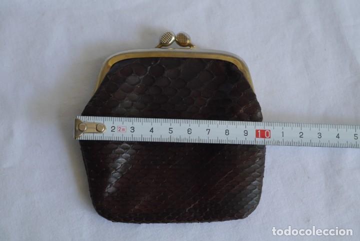 Vintage: Antiguo monedero de piel de serpiente - Foto 8