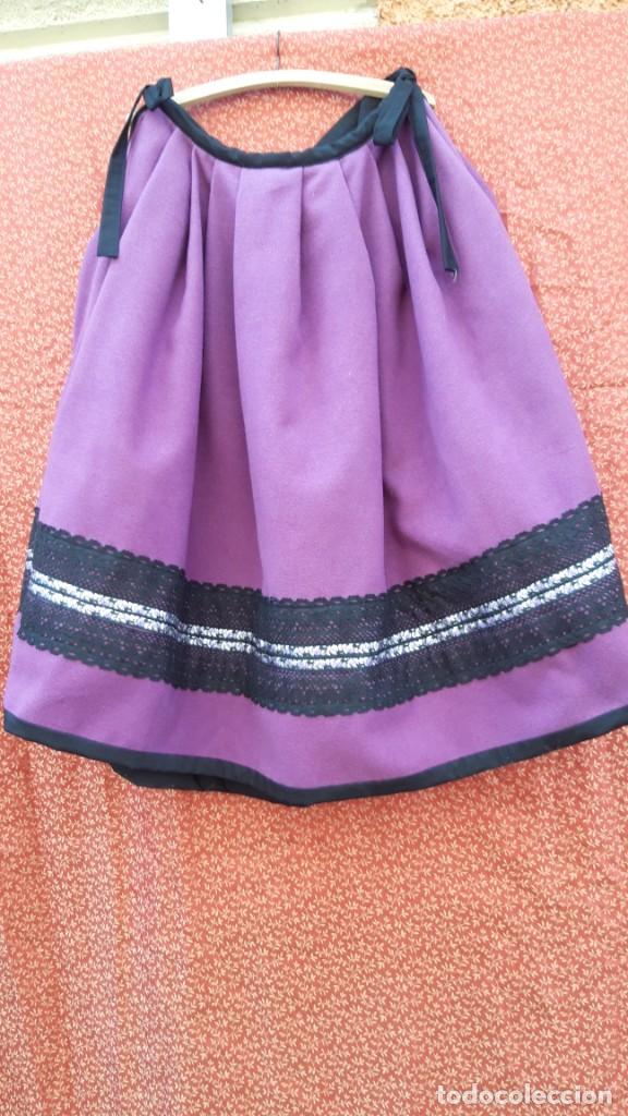 Vintage: Falda de traje folk, en grueso paño de lana, con enagua, hacia 1970. - Foto 6 - 276480938