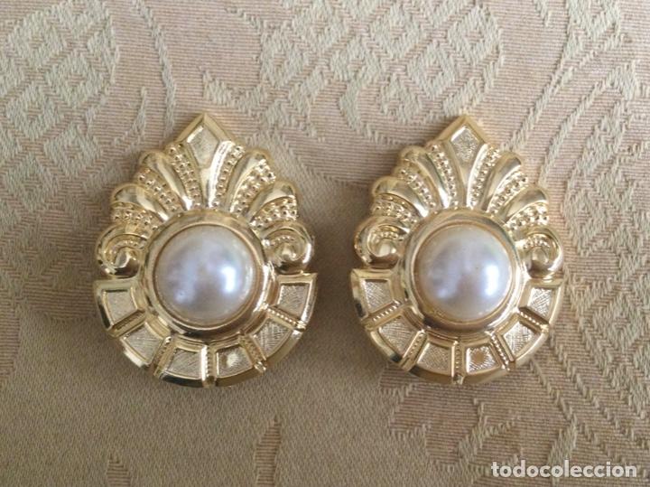 Vintage: PENDIENTES VINTAGE CON PERLA CENTRAL - Foto 4