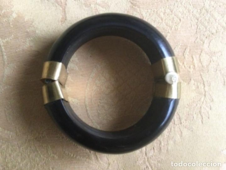 Vintage: PULSERA INDIA DE LAT&Oacute;N y ASTA - Foto 3