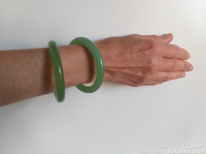 Vintage: Dos pulseras de jade - Foto 2