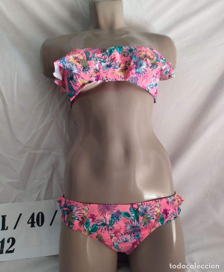Vintage: Bikini conjunto floral rosa Talla L - Foto 1