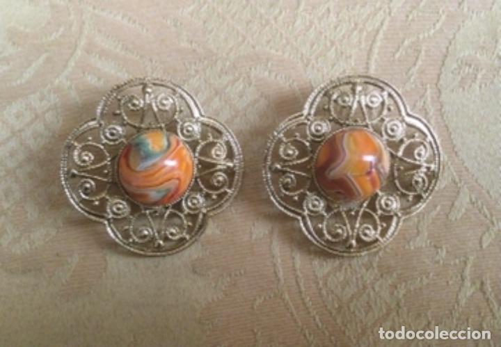 Vintage: PENDIENTES FLOR VINTAGE A&Ntilde;OS 90 - Foto 2
