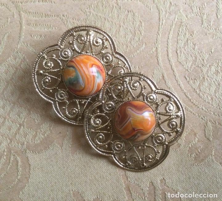 Vintage: PENDIENTES FLOR VINTAGE A&Ntilde;OS 90 - Foto 3