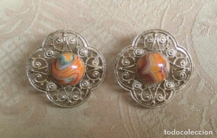 Vintage: PENDIENTES FLOR VINTAGE A&Ntilde;OS 90 - Foto 4