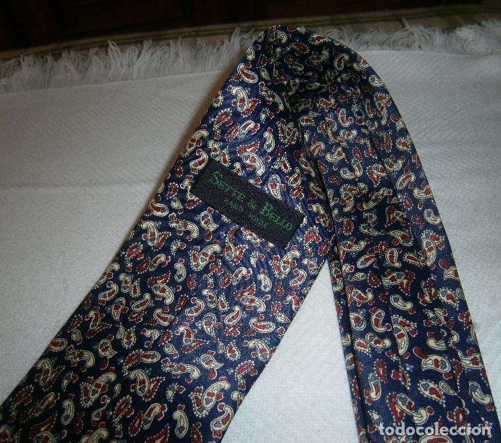 Vintage: corbata semi seda hecha a mano Sette&Bello - Foto 3