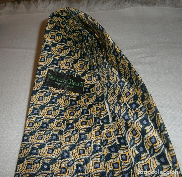 Vintage: corbata semiseda hecha a mano Sette & Bello - Foto 2