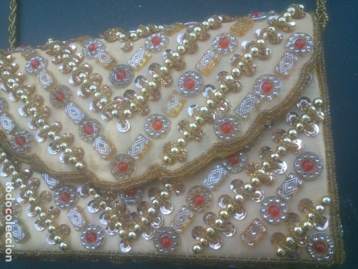 Vintage: ANTIGUO BOLSO DECORADO CON ABALORIOS - Foto 3