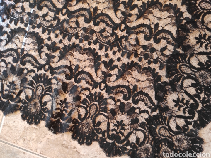 Vintage: Antiguo Mant&oacute;n - Mantilla Negra - Foto 3