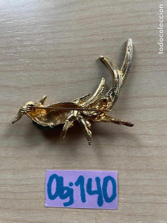 Vintage: ANTIGUO BROCHE DE P&Aacute;JARO - Foto 3