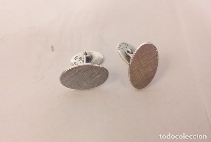 Vintage: Par de gemelos en plata - Foto 1