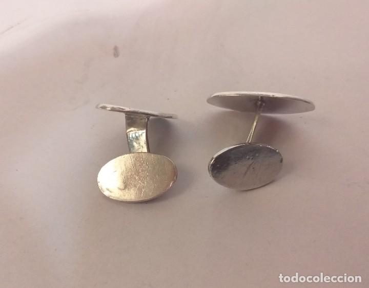 Vintage: Par de gemelos en plata - Foto 3