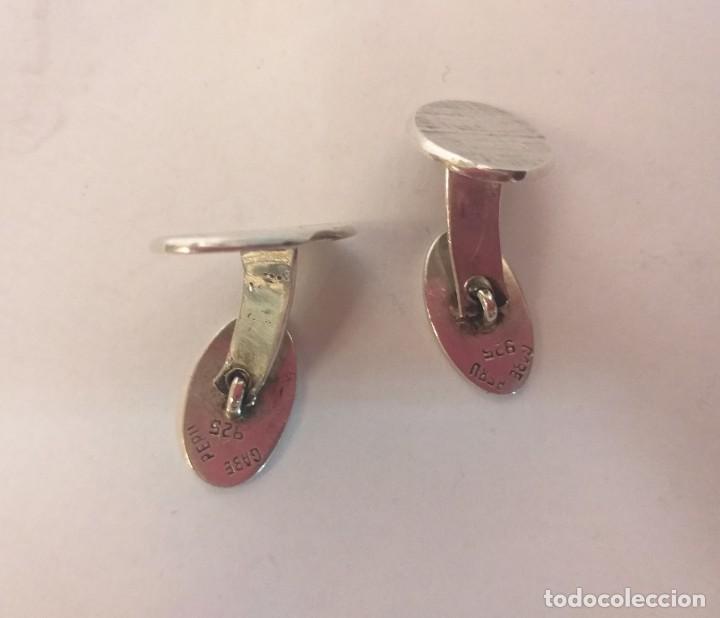 Vintage: Par de gemelos en plata - Foto 4