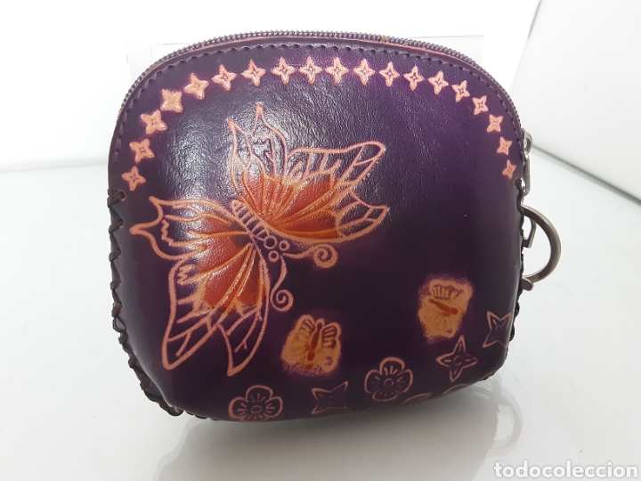 Vintage: Monedero piel mariposa - Foto 1