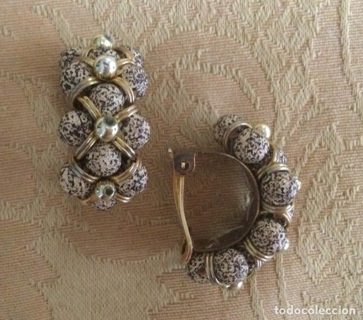 Vintage: PENDIENTES VINTAGE PG MEDIO ARO - Foto 3