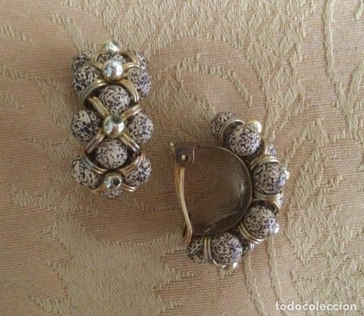 Vintage: PENDIENTES VINTAGE PG MEDIO ARO - Foto 6